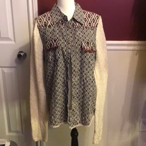 BKE funky button down shirt XL